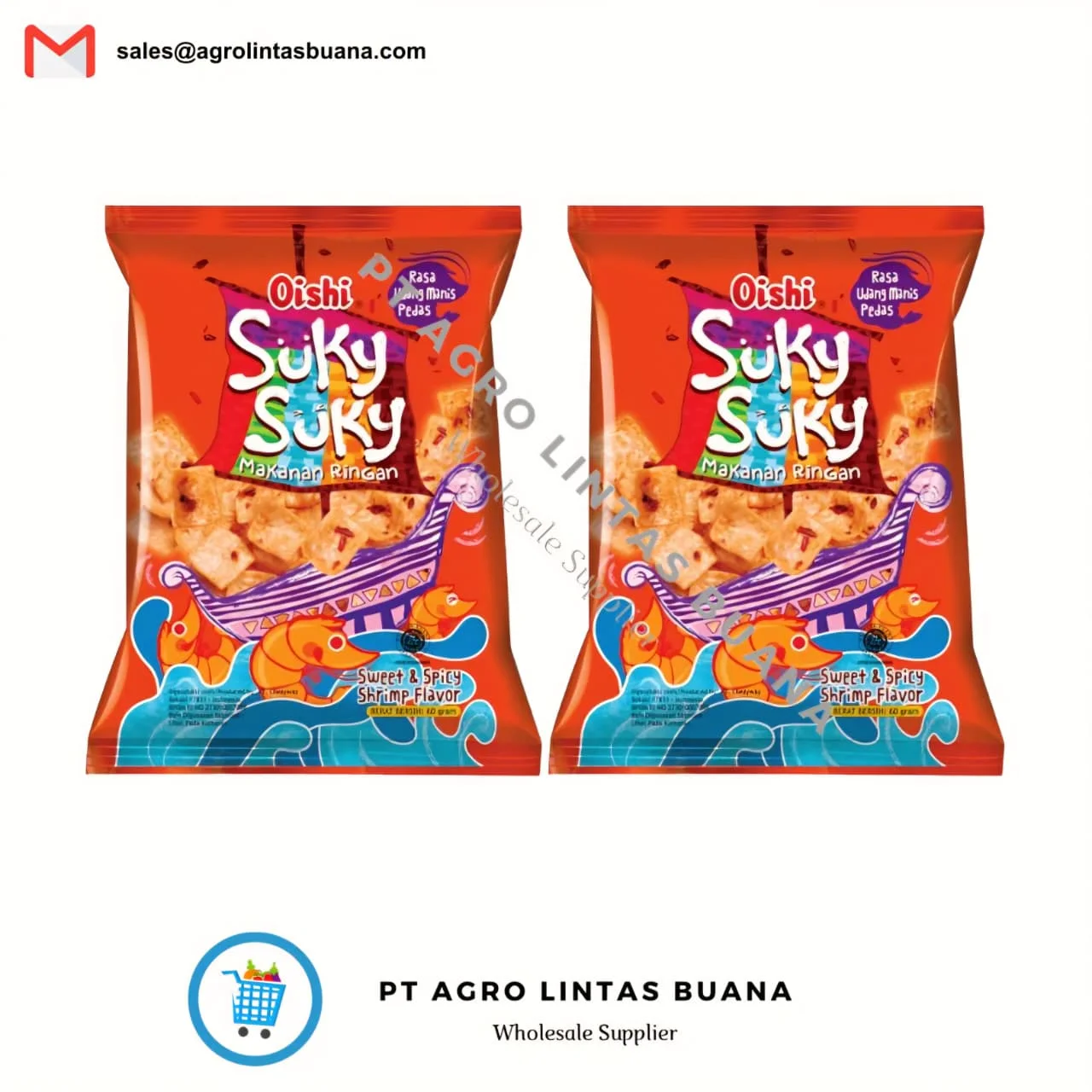 Oishi Suky Suky Sweet & Spicy Shrimp Flavor